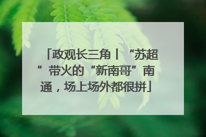 政观长三角丨“苏超”带火的“新南哥”南通，场上场外都很拼