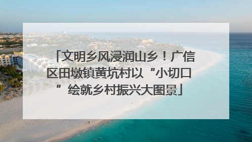 文明乡风浸润山乡！广信区田墩镇黄坑村以“小切口”绘就乡村振兴大图景