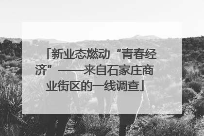 新业态燃动“青春经济”——来自石家庄商业街区的一线调查