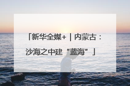 新华全媒+｜内蒙古：沙海之中建“蓝海”