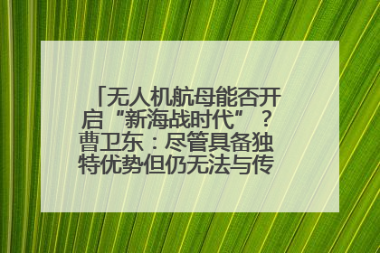 无人机航母能否开启“新海战时代”？曹卫东：尽管具备独特优势但仍无法与传统航母相提并论