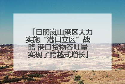 日照岚山港区大力实施“港口立区”战略 港口货物吞吐量实现了跨越式增长