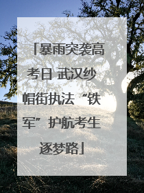 暴雨突袭高考日 武汉纱帽街执法“铁军”护航考生逐梦路