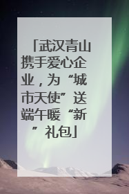 武汉青山携手爱心企业，为“城市天使”送端午暖“新”礼包