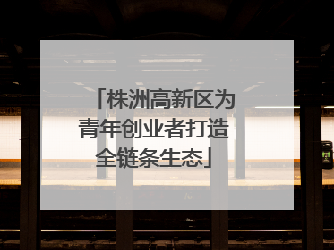 株洲高新区为青年创业者打造全链条生态