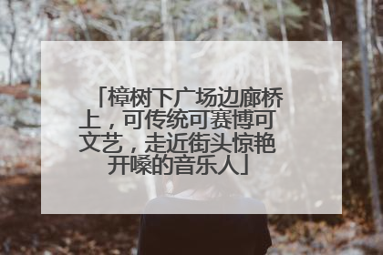 樟树下广场边廊桥上，可传统可赛博可文艺，走近街头惊艳开嗓的音乐人