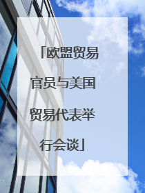 欧盟贸易官员与美国贸易代表举行会谈