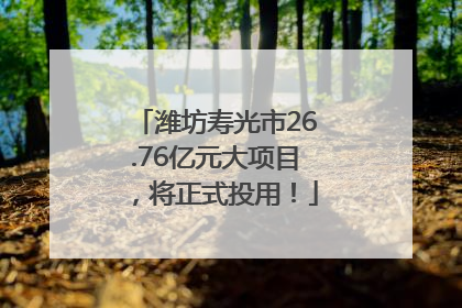潍坊寿光市26.76亿元大项目，将正式投用！