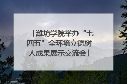 潍坊学院举办“七四五”全环境立德树人成果展示交流会