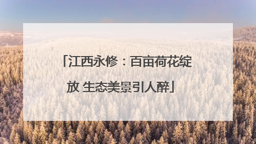 江西永修：百亩荷花绽放 生态美景引人醉