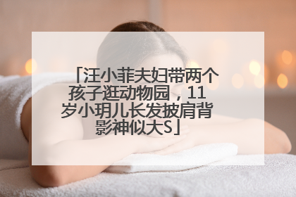 汪小菲夫妇带两个孩子逛动物园，11岁小玥儿长发披肩背影神似大S
