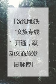 沈阳地铁“文旅专线”开通，跃动文商旅发展脉搏