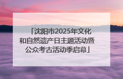沈阳市2025年文化和自然遗产日主题活动暨公众考古活动季启幕