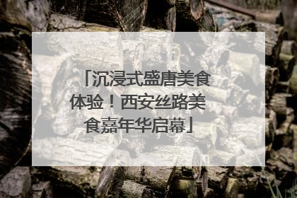 沉浸式盛唐美食体验！西安丝路美食嘉年华启幕