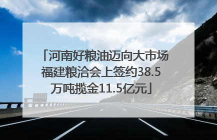 河南好粮油迈向大市场 福建粮洽会上签约38.5万吨揽金11.5亿元