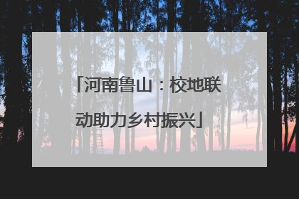 河南鲁山：校地联动助力乡村振兴