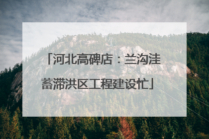 河北高碑店：兰沟洼蓄滞洪区工程建设忙