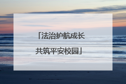 法治护航成长 共筑平安校园