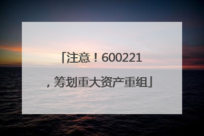 注意！600221，筹划重大资产重组
