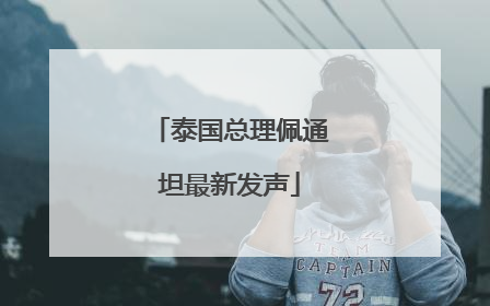 泰国总理佩通坦最新发声