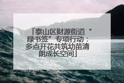 泰山区财源街道“绿书签”专项行动：多点开花共筑幼苗清朗成长空间