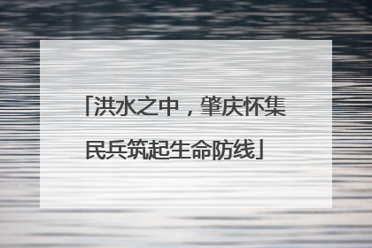 洪水之中，肇庆怀集民兵筑起生命防线