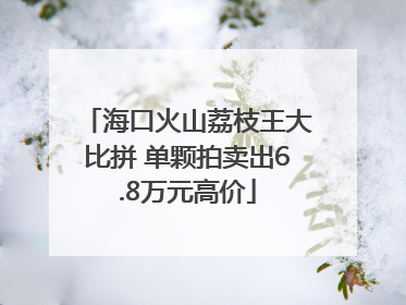 海口火山荔枝王大比拼 单颗拍卖出6.8万元高价