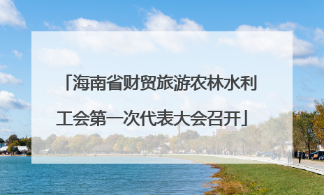 海南省财贸旅游农林水利工会第一次代表大会召开