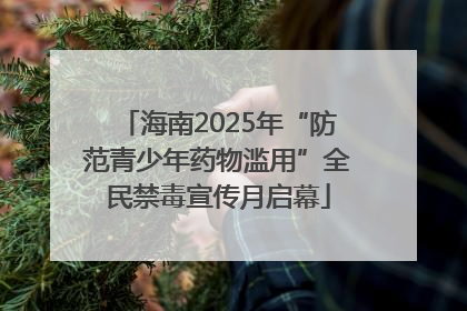 海南2025年“防范青少年药物滥用”全民禁毒宣传月启幕