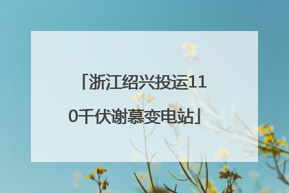 浙江绍兴投运110千伏谢慕变电站