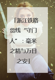 浙江铁路货线“守门人”：毫米之精与万日之安