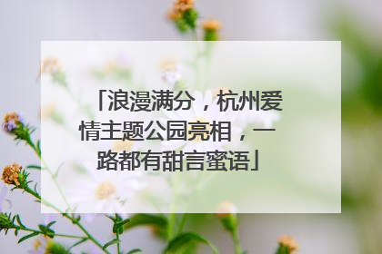 浪漫满分，杭州爱情主题公园亮相，一路都有甜言蜜语