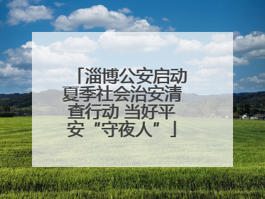 淄博公安启动夏季社会治安清查行动 当好平安“守夜人”