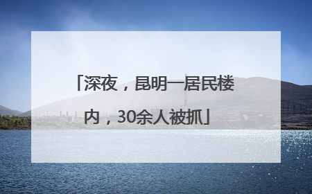 深夜，昆明一居民楼内，30余人被抓