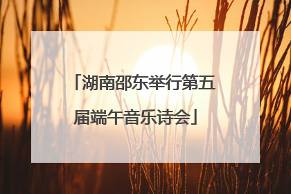 湖南邵东举行第五届端午音乐诗会