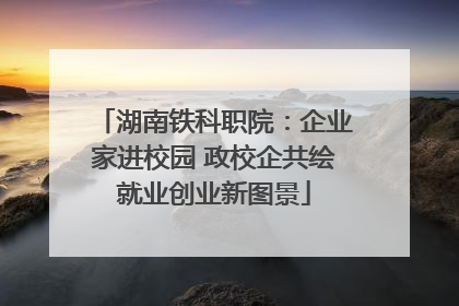 湖南铁科职院：企业家进校园 政校企共绘就业创业新图景