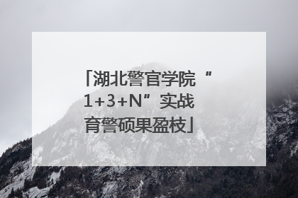湖北警官学院“1+3+N”实战育警硕果盈枝