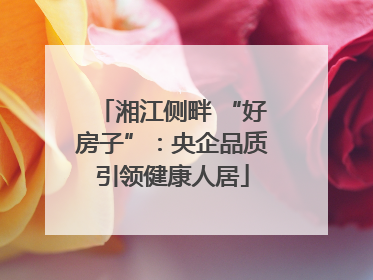 湘江侧畔 “好房子”：央企品质引领健康人居