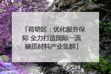 荷塘区：优化服务保障 全力打造国际一流硬质材料产业集群