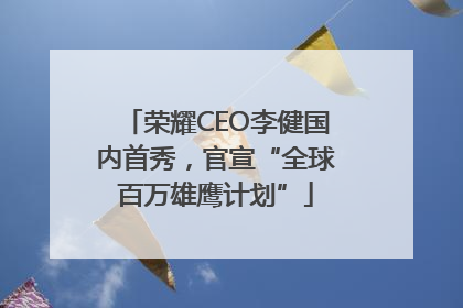 荣耀CEO李健国内首秀，官宣“全球百万雄鹰计划”