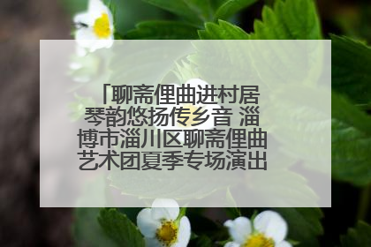 聊斋俚曲进村居 琴韵悠扬传乡音 淄博市淄川区聊斋俚曲艺术团夏季专场演出在杏园子村举行