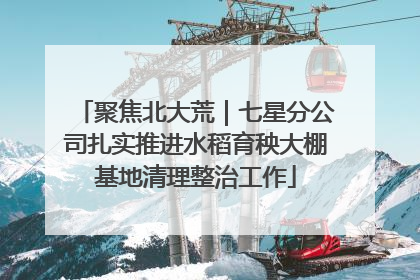 聚焦北大荒｜七星分公司扎实推进水稻育秧大棚基地清理整治工作