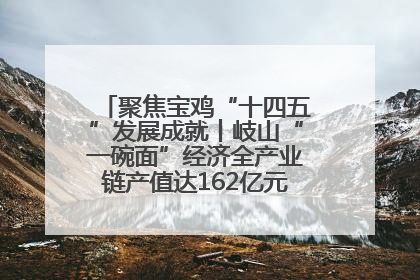 聚焦宝鸡“十四五”发展成就丨岐山“一碗面”经济全产业链产值达162亿元 入选全国典型县