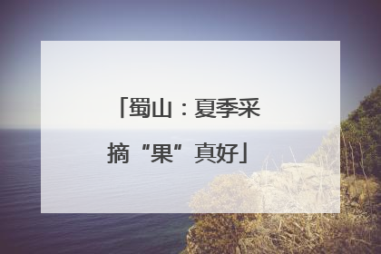 蜀山：夏季采摘“果”真好