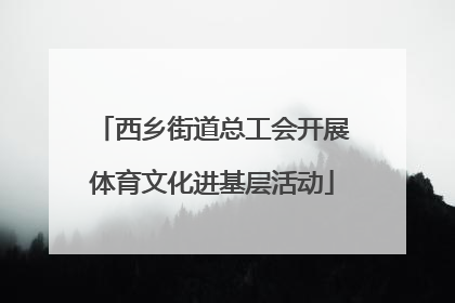 西乡街道总工会开展体育文化进基层活动