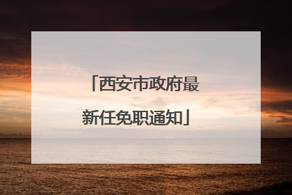西安市政府最新任免职通知