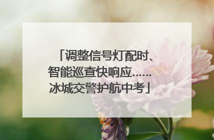 调整信号灯配时、智能巡查快响应……冰城交警护航中考