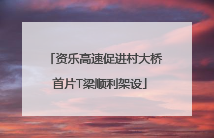 资乐高速促进村大桥首片T梁顺利架设