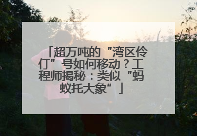 超万吨的“湾区伶仃”号如何移动？工程师揭秘：类似“蚂蚁托大象”