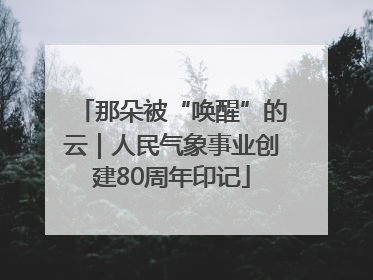 那朵被“唤醒”的云｜人民气象事业创建80周年印记